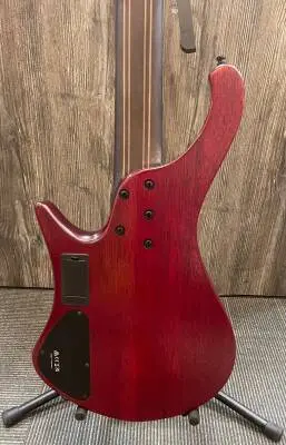 Ibanez - EHB Ergonomic Headless 5-String Electric Bass Guitar with Gigbag - Stained Wine Red Low Gloss 2